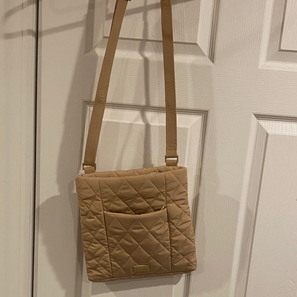 Quilted Tan Shoulder Bag